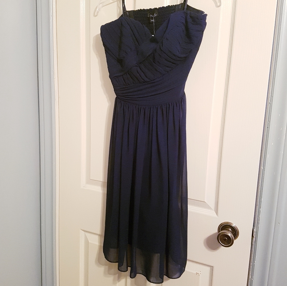 Chiffon Strapless Cocktail Dress (Le Chateau) NWT